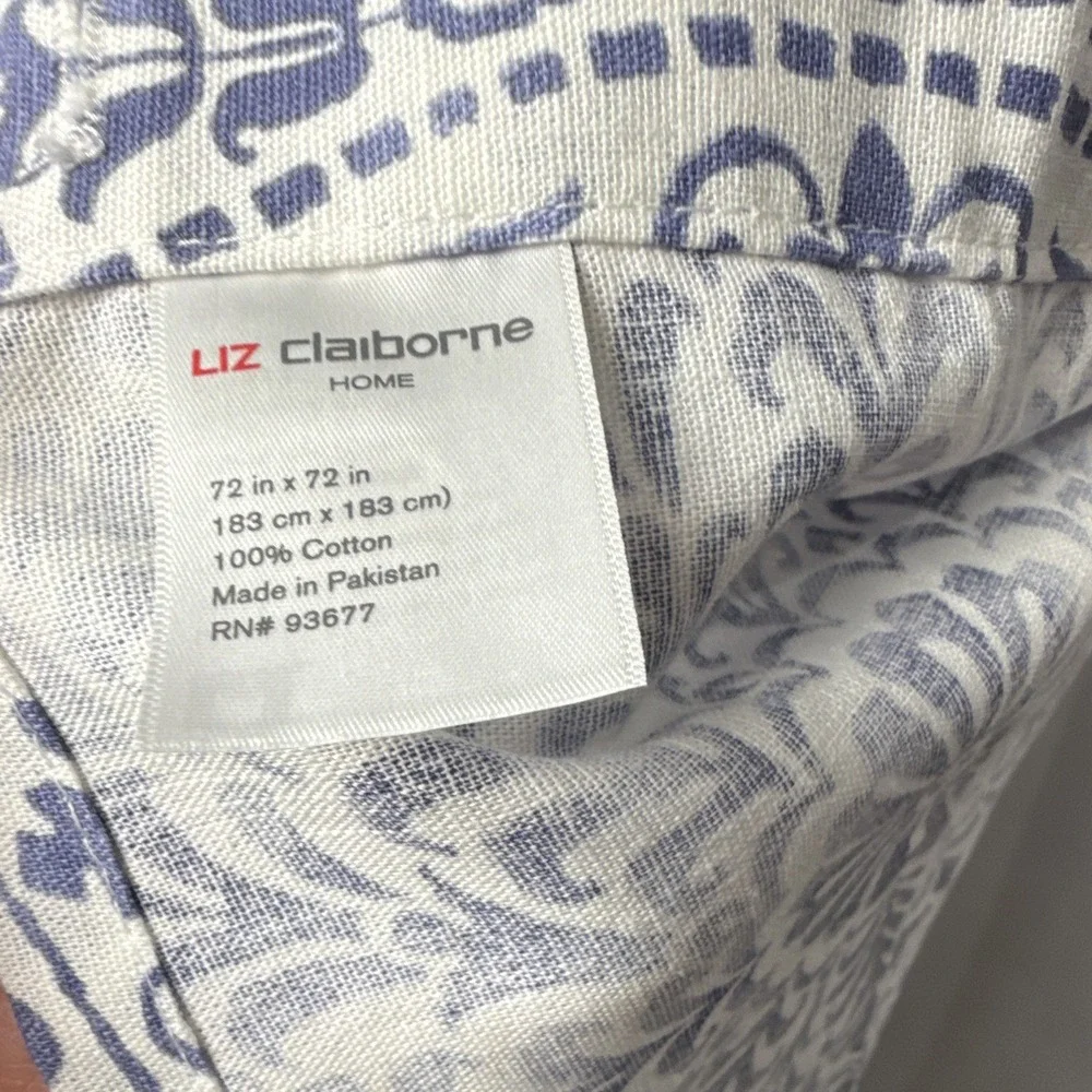 Liz Claiborne Home Medallion Damask 100% Cotton Rod Pocket Curtain 72x72